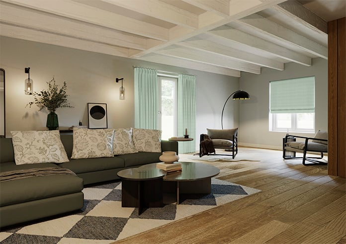 Shima Faux Silk, Moonstone - Twist&Fit Roman Blind - Image 7